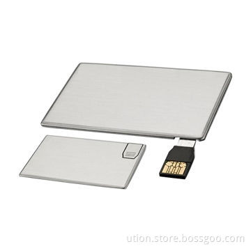 Credit Card USB Flash Drive 2.0 with 1 to 32GB Memory Capacity and Q-man Design Free Logo